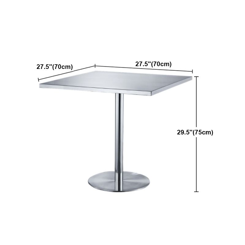 Industrial Style Dining Site Table Stainless Steel Dining Room Collection
