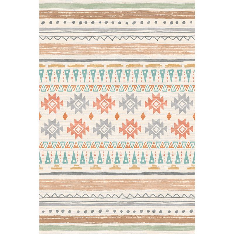 Funky Boho Rug Multi Color Tribal Print Rug Pet Friendly Washable Anti-Slip Carpet for Home Decor