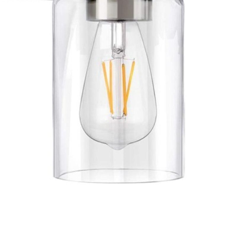 Glass Bath Vanity Lighting Polish Finish  Light for Bathroom