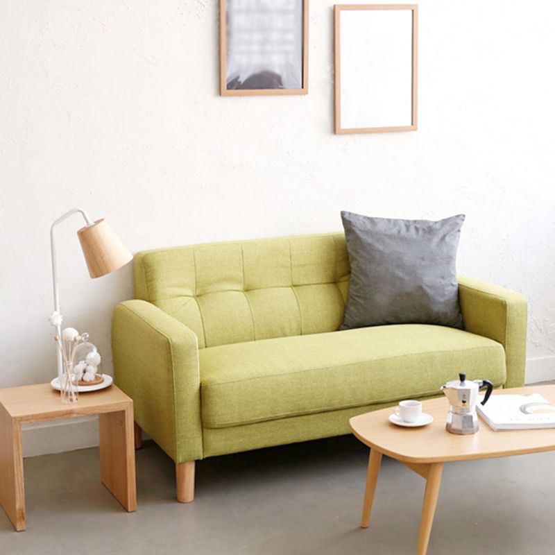 Standard Biscuit Back Settee Sofa Contemporary Square Arm Settee Loveseat