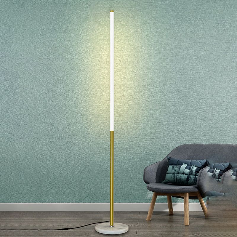 Linear Shape Metal Floor Lights Modern 1-Light Floor Lamp for Living room