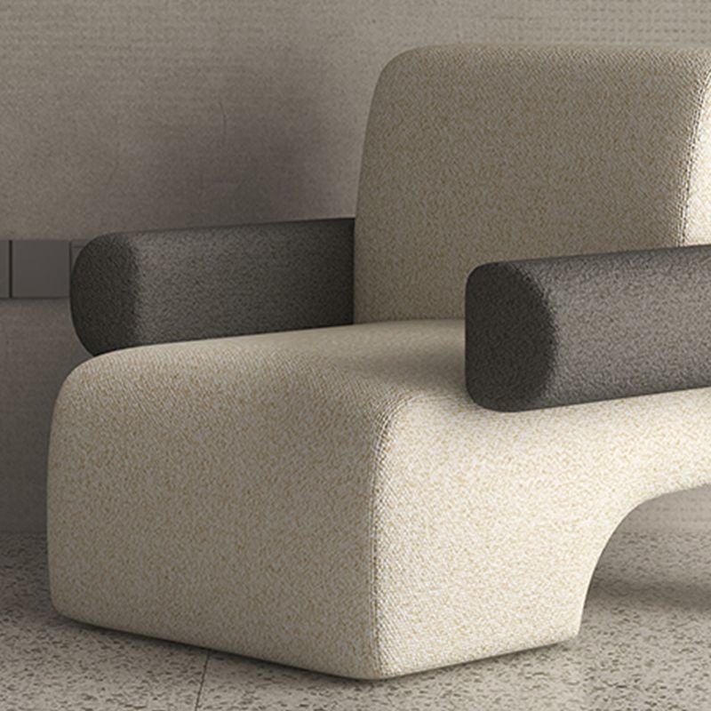 Nordic Style Living Room Velvet Round Arms Tight Back Arm Chair