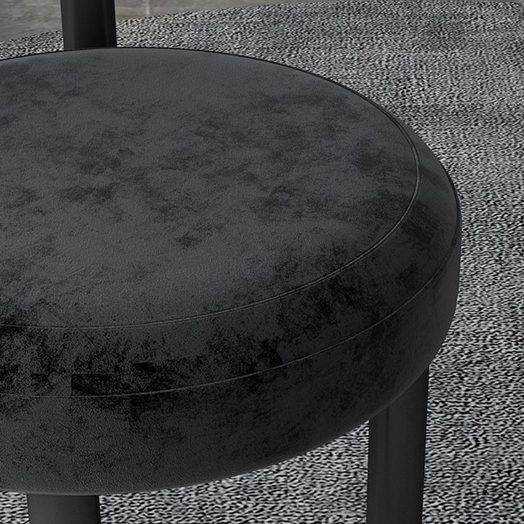 Silla lateral de terciopelo estilo diseñador, respaldo abierto, acabado mate, silla de comedor