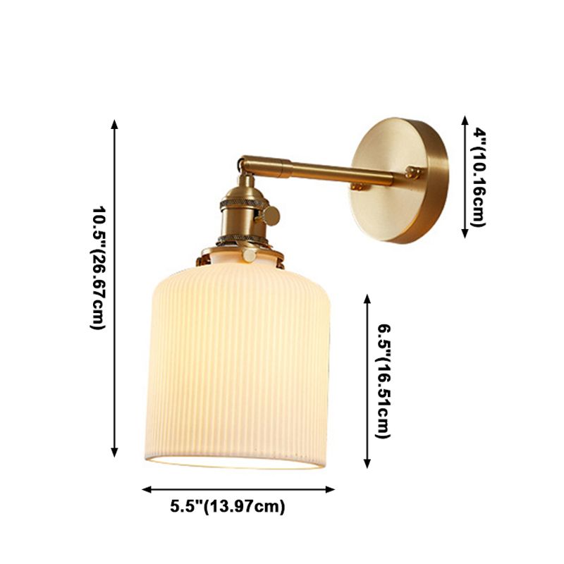 Cylinder Wall Lighting Fixtures copper Modern Style 1 Light Wall Mounted Light Fixture