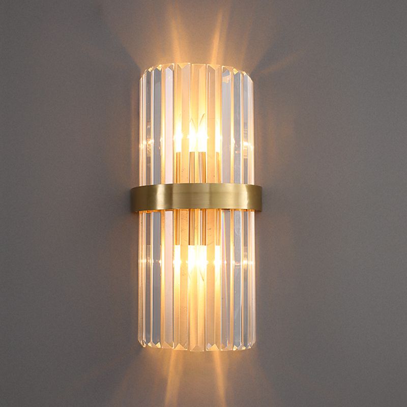 Postmoderne Kristallwandleuchten Metallwandmontage Leuchte für Wohnzimmer