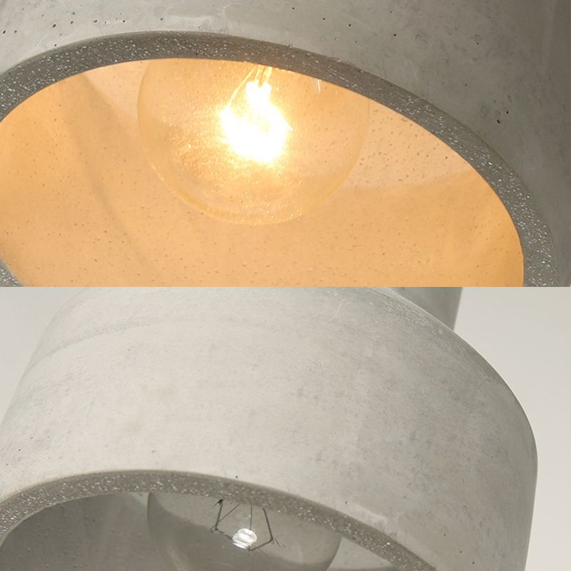 Pendant le pendentif en ciment à tête simple contemporain pour la salle d'étude du bar