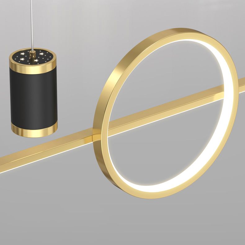 Cylinder Island Kronleuchter Lichter zeitgenössische Anhängerleuchten Metall Island Lights