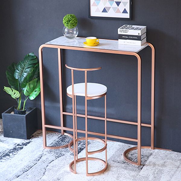 Glam Rectangular Pub Table Set 1/2 Pieces Counter Height Pub Set