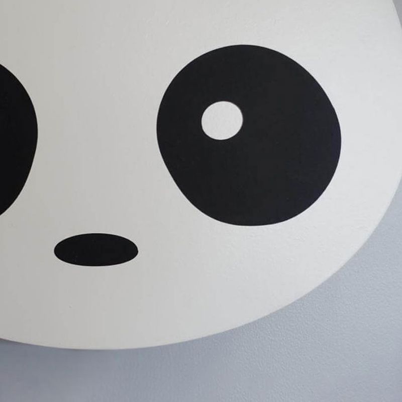 Unico tonalità in metallo a parete in metallo in stile kid a parete leggera monte leggera in bianco