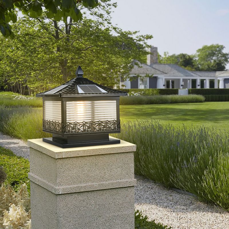 Simple LED Pillar Light Household Solar Lighting Fixture for Garden