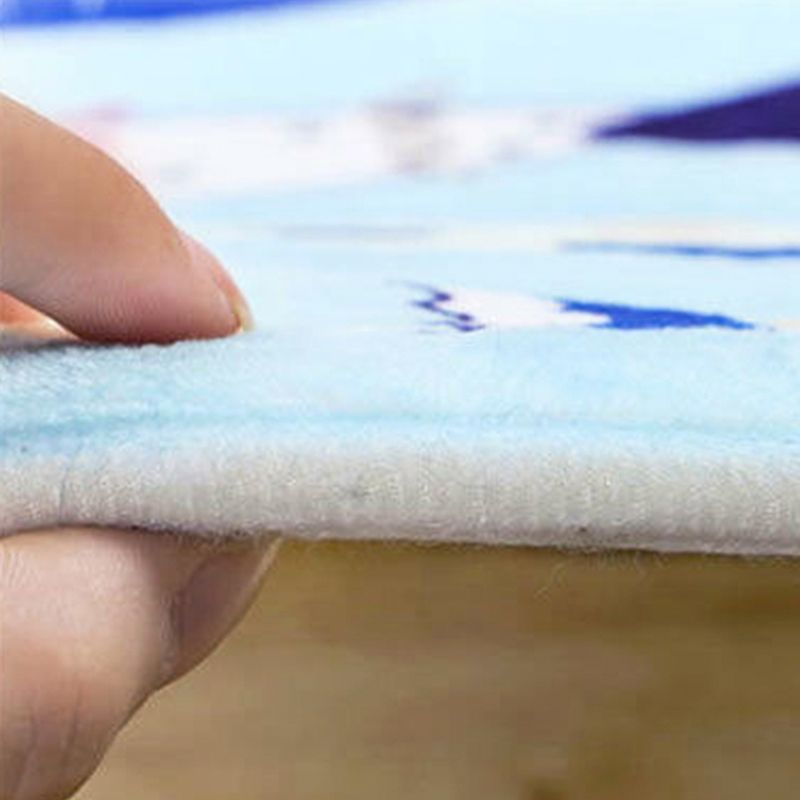 Purple Modern Indoor Rug Polyester Horse Area Rug Non-Slip Backing Rug for Drawing Room