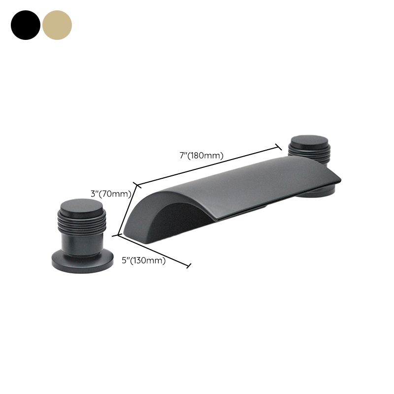 Contemporary Bath Faucet Trim Metal Deck Mounted Bath Faucet Trim