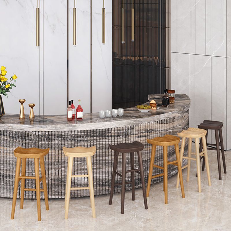 Industrial Solid Wood Bar Stool Backless Counter Stool for Restaurant and Bristol