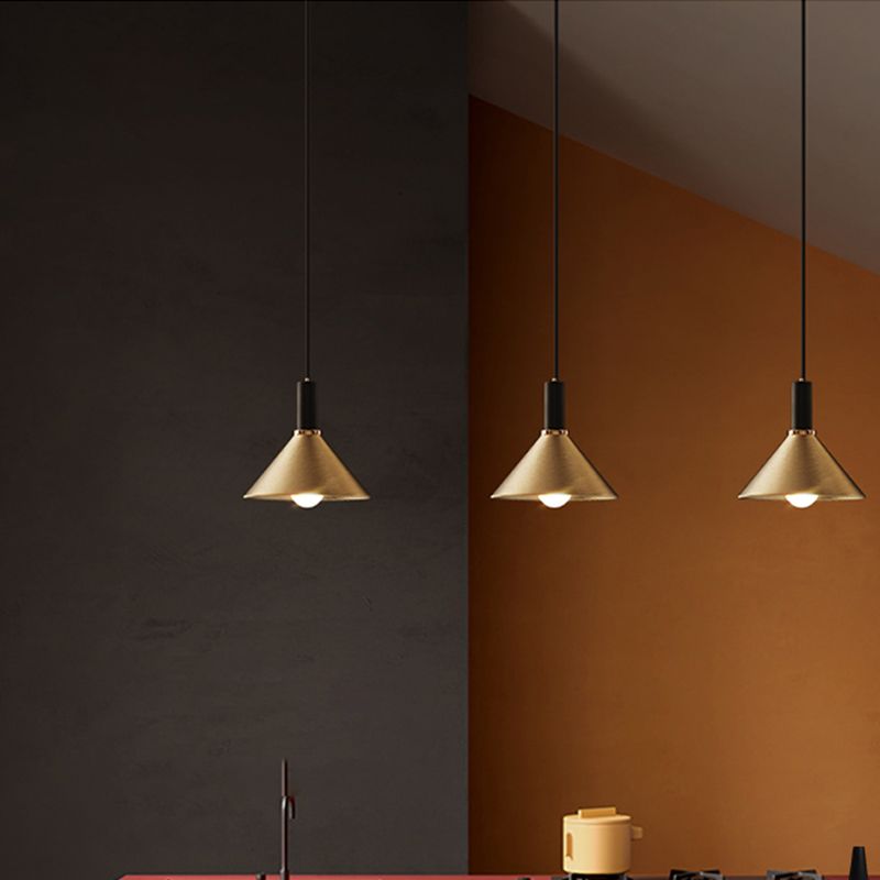 Alle koperen kegel tint hangende lichten postmoderne stijl 1 hoofd hangende mount armatuur voor restaurant