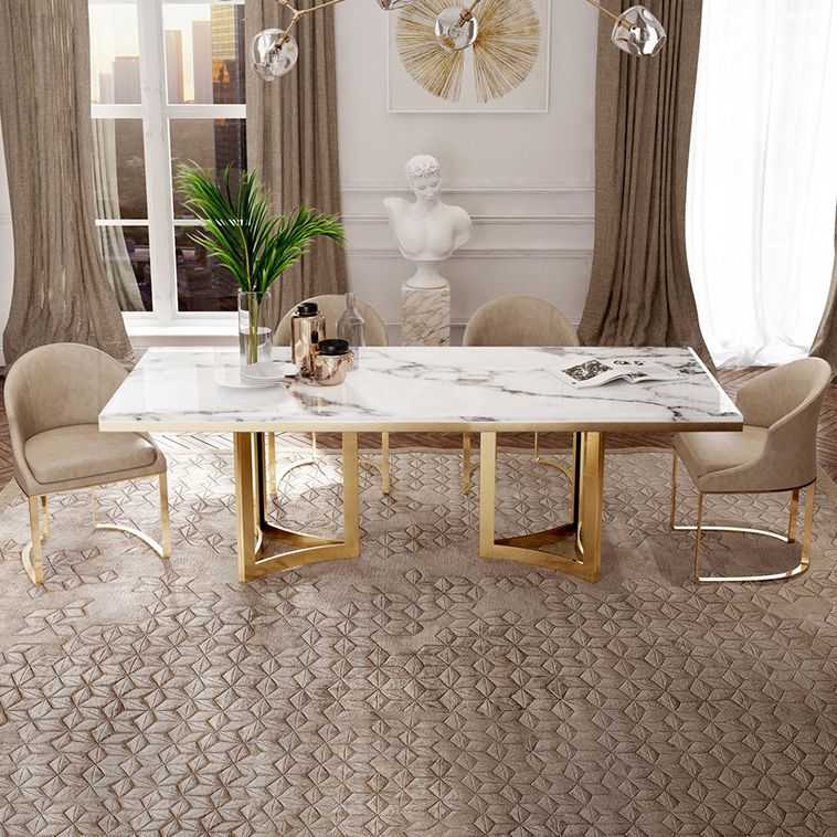 Contemporary Style Rectangle Table Set 1/2/3/5/7 Pieces Dining Set for Home