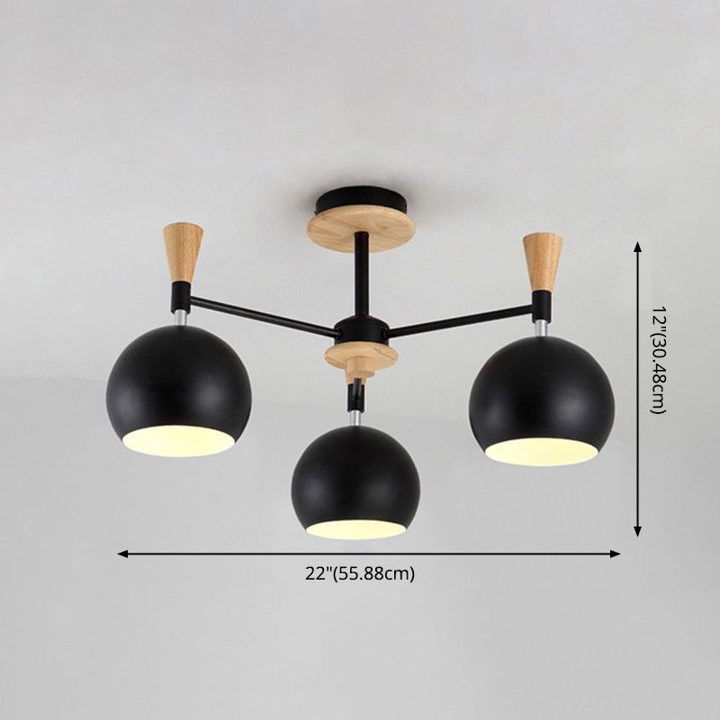 Lampaggio a forma di palla Light Light Nordic Style Nordic Apparecchiatura a sospensione in legno