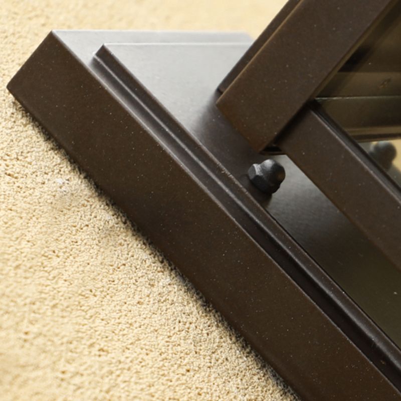 1-Light Rectangular Wall Sconce Modern Simple Style Glass Wall Lighting in Black