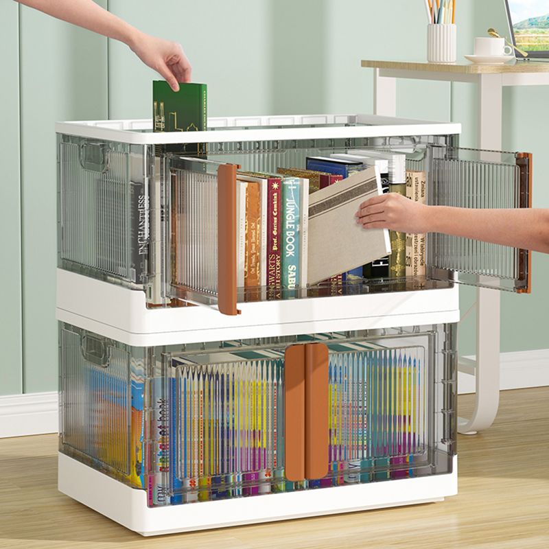 Urban Plastic/Acrylic Shelf Bookcase Folding Bookshelf with Doors