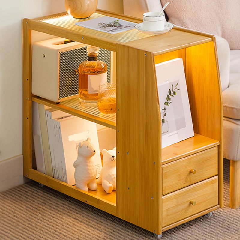 Rectangular End Table 27.6" W x 11.8" D x 23.6" H Wooden Modernistic Side Table