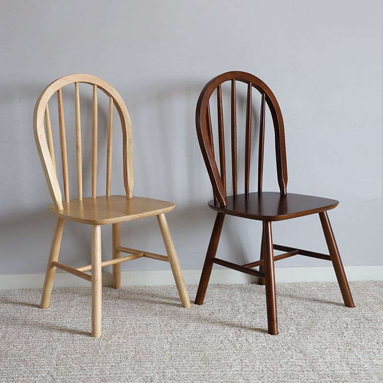 Nordic Style Solid Wood Dining Room Chair Windsor Back Side Chair for Home Use
