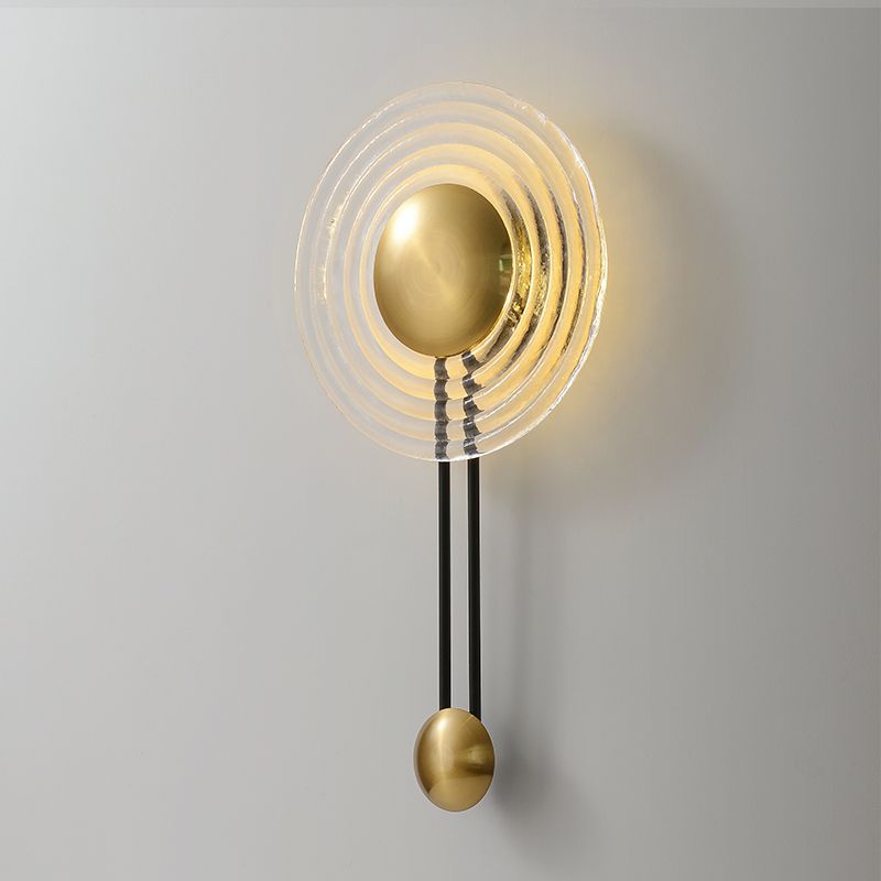 Moderner Stil kreisförmiger Wandlampe Lichtglas 1 Lichtmontierte Beleuchtung
