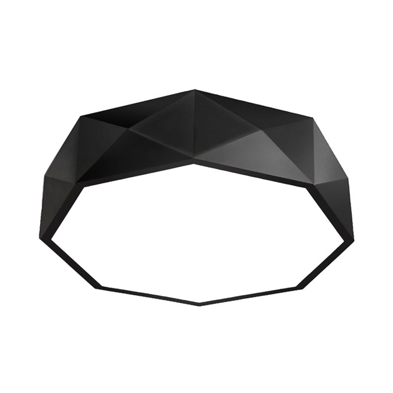 Concava / Convx Shape Metallo Flush Montaggio Illuminazione Moderno Led Bianco / Nero Flush Tetto, 16 "/19.5" /23.5 " wide