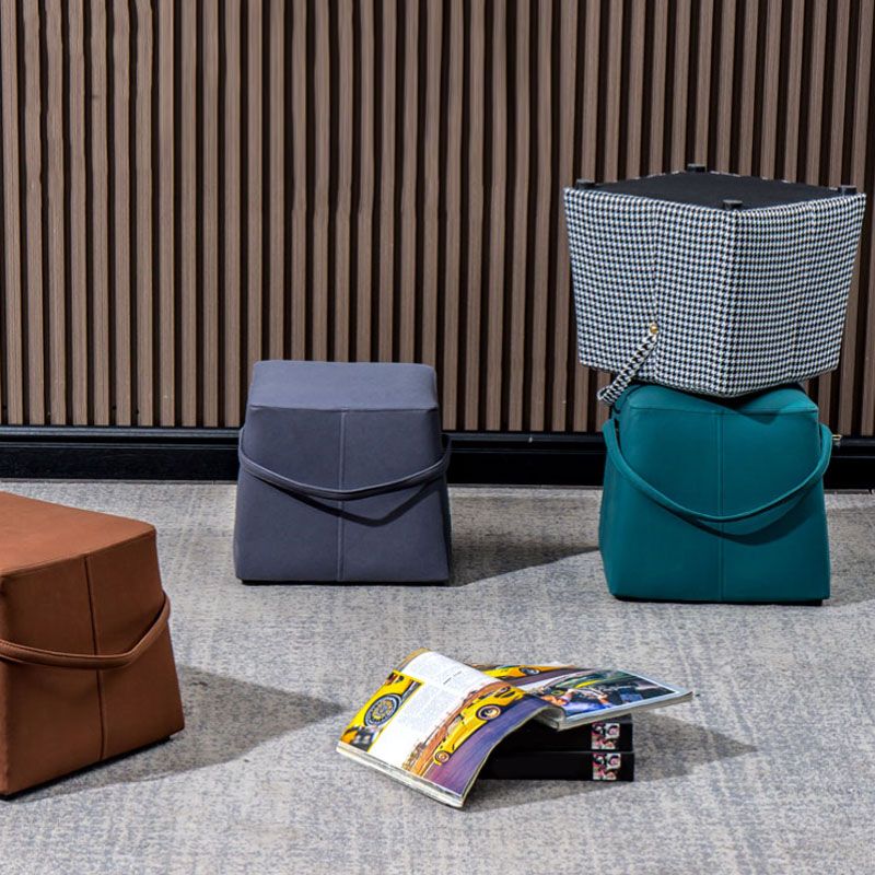 Moden Cotton Pouf Brown Scratch Resistant Pouf for Living Room