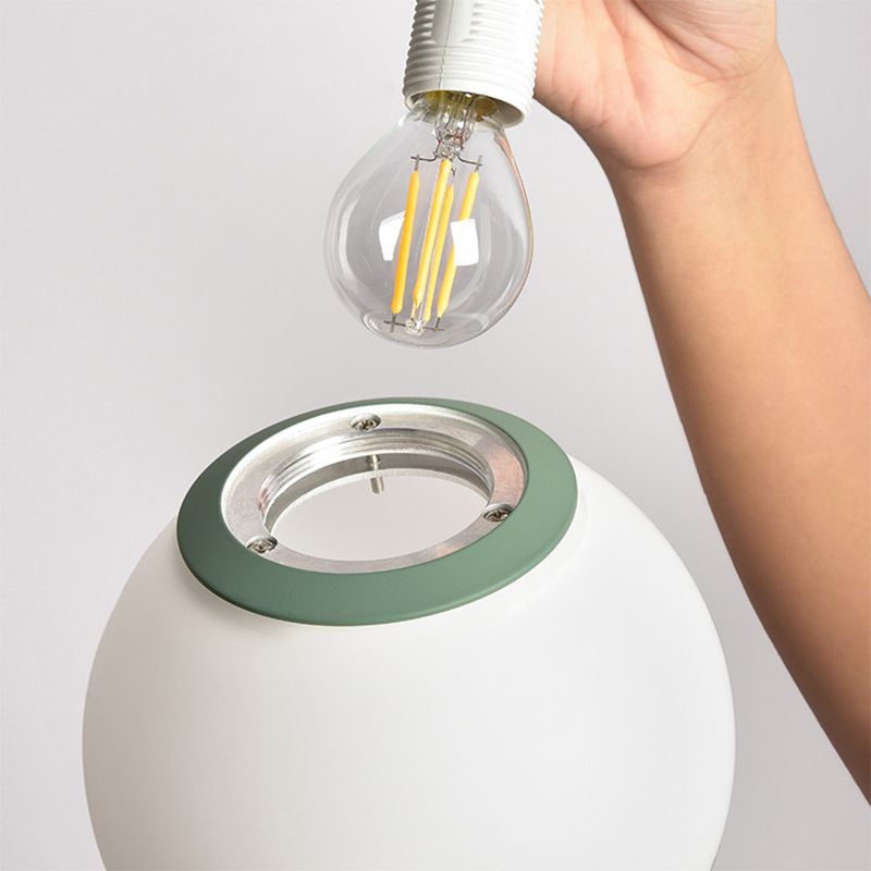 Nordic Elemy Bare Bulbe Pendant Light 1 Head Hanging Lampe for Study Room Bedroom