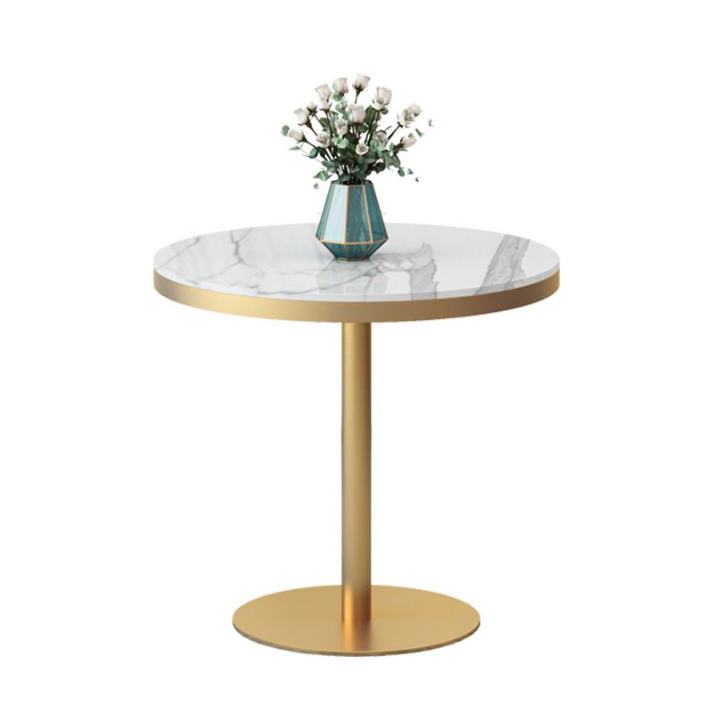 1/2/4/5 PCS Metal Scandinavian Dining Room Ensemble avec table de dinet de table ronde