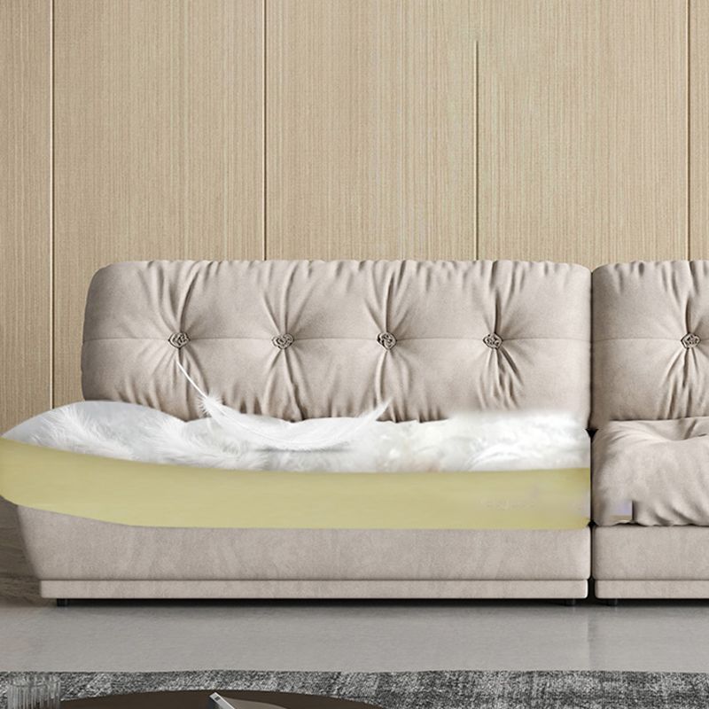 Faux Leather/ Suede Contemporary Tufted Split-Back Settee Sofa
