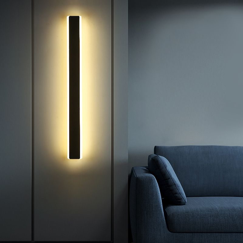 Metal Linear Wall Sconces Contemporary Style 1 Light Wall Light Fixture for Living Room