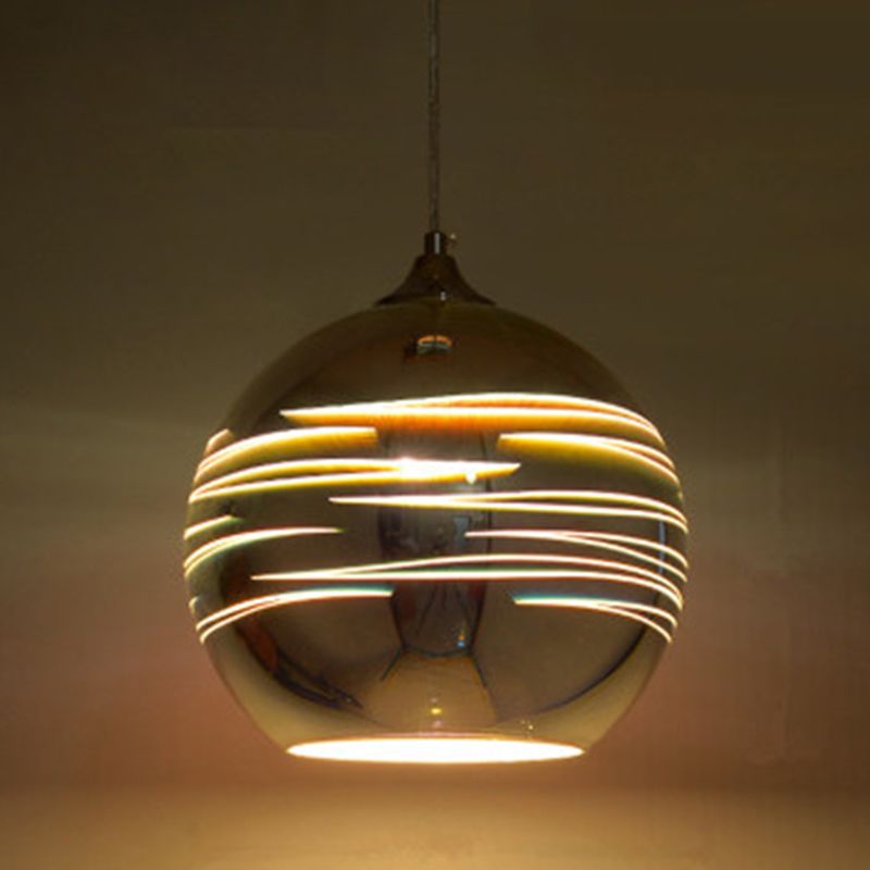 Modernista 1 bulbo de vidrio Kit de luz de vidrio blanco