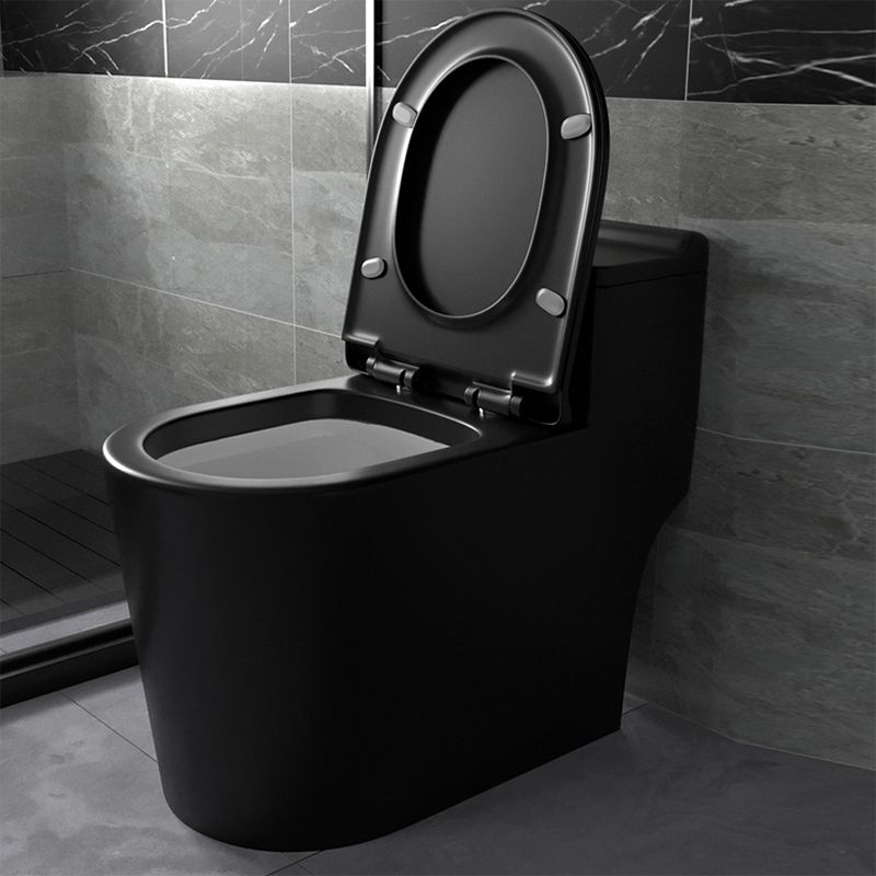 Contemporary Ceramic Toilet Bowl Floor Mounted Urine Toilet with Seat for Washroom