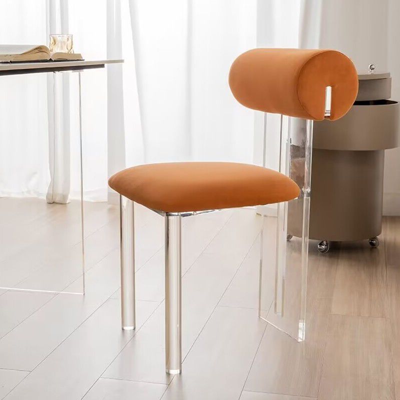Contemporary Upholstered and Plastic Armless Dining and Accent Chairs