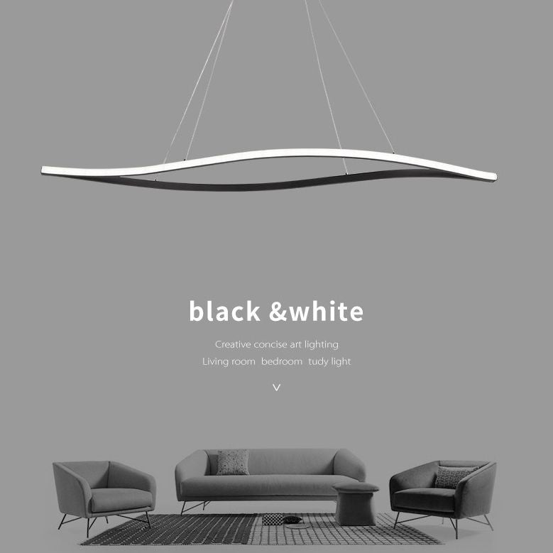 Minimalist Leaf Shaped Island Lamp Acrylic Dining Room LED Hanging Light Fixture