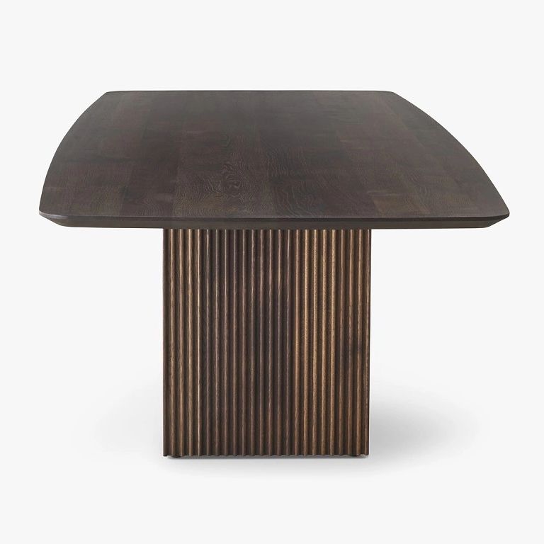 Mesa rectangular contemporánea de madera sólida Mesa de madera para cocina y comedor para la cocina y el comedor
