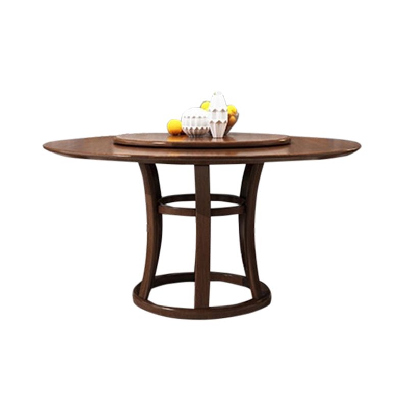 Rubberwood Solid Wood Dining Table Set 5/7 Pieces Dining Set for Kitchen