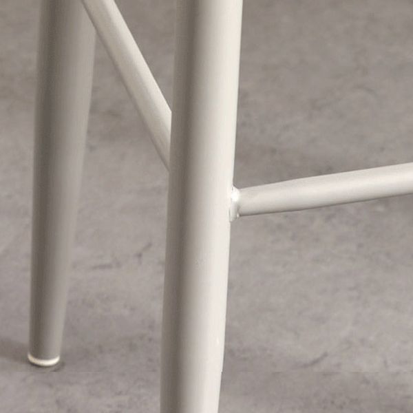 Modern Armless Backrest Counter Stool Iron Kitchen Bar Stool with Acrylic Seat and Pedal