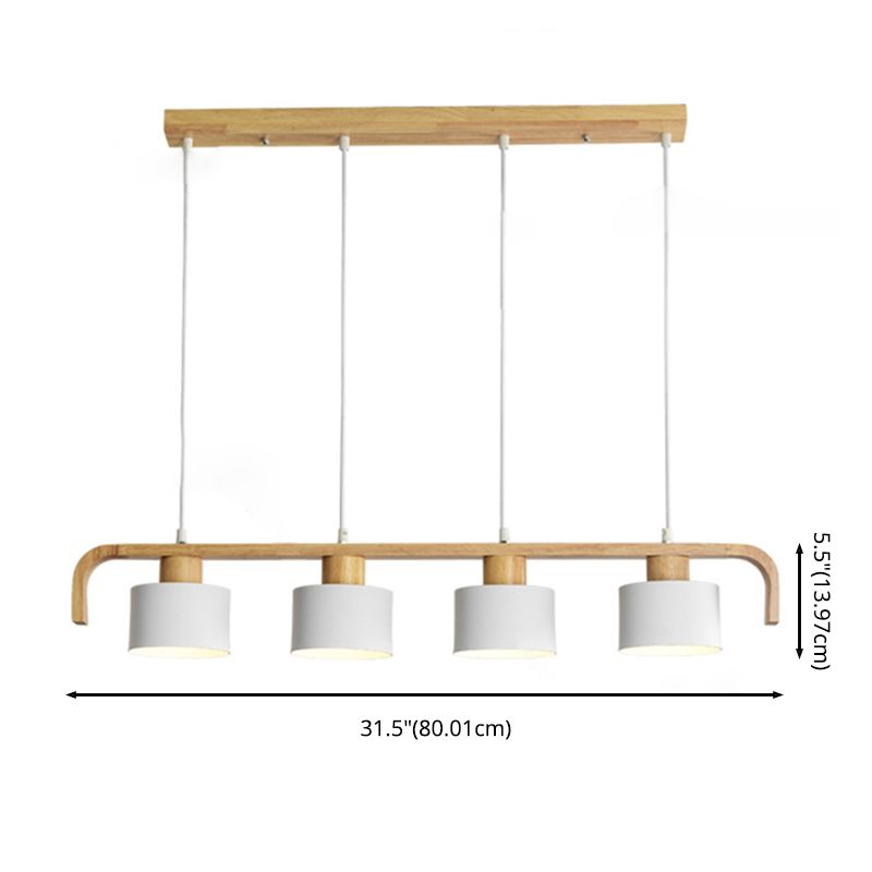 Couleur de plafond en bois de pendentif île moderne de la lumière intérieure de la pièce des macarons