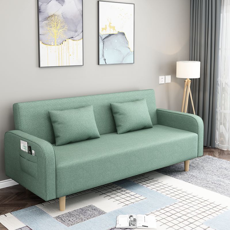 Square Arm Split Back Nordic Fabric 3-seat Sofa Spleeper Sofa 28.74" D x 35.43" H