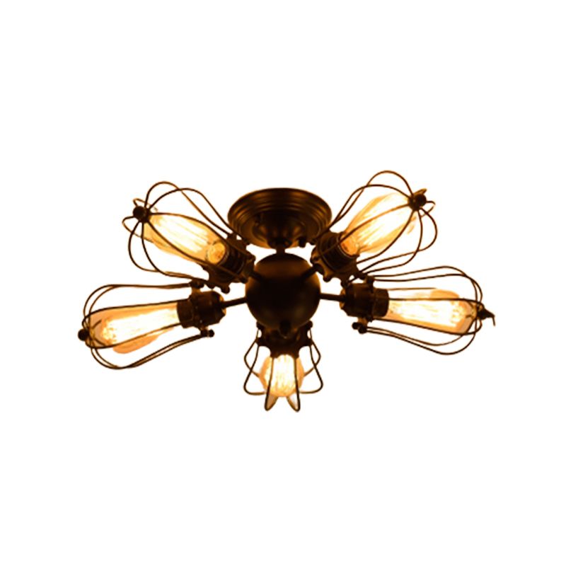 Metal Ceiling Mounted Fixture Industrial Style Ceiling Flush Mount