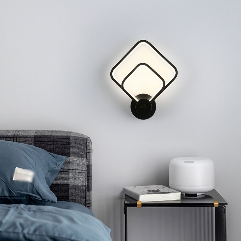 Modernist Double Square Wall Sconce LED Minimalism Wall Mounted Light for Dinning Room