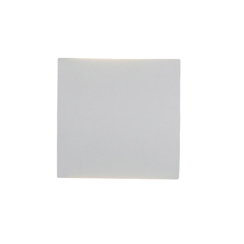 Metal Square Wall Light Fixture Minimalist in White for Bedroom