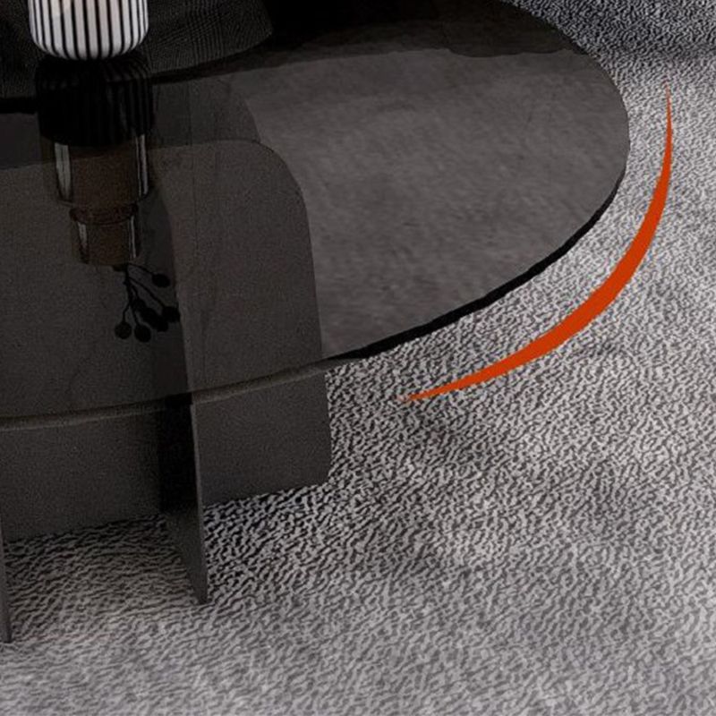 Abstract Base Design Circular Glass Table with Modern Style Coffee Table