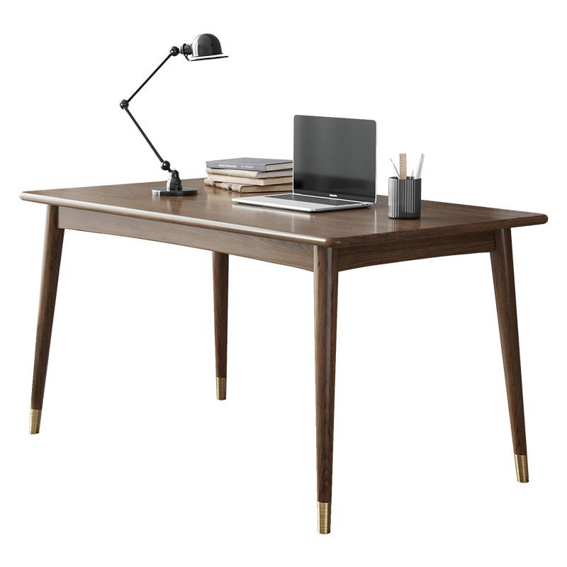 Traditional Luxury Rectangle Dining Room Table Ash Solid Wood Table with 4 Legs