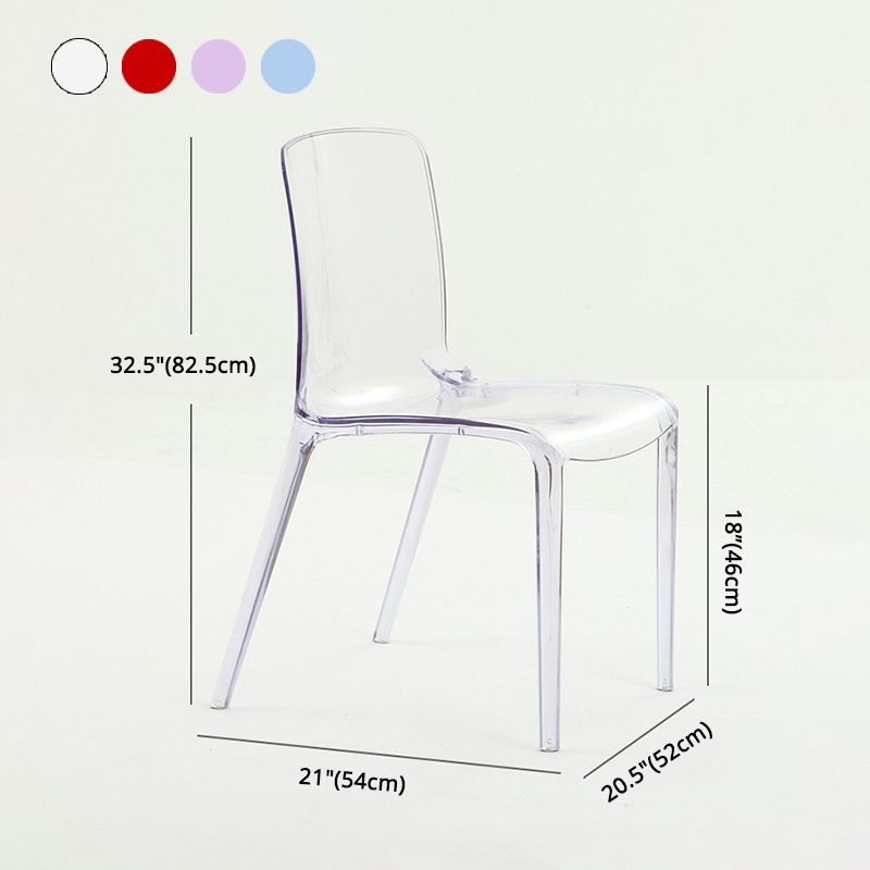 Juego de sillas de plástico de estilo escandinavo, sillas de comedor de cocina con respaldo sólido