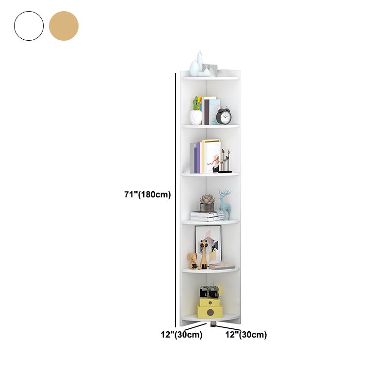 Engineer Wooden Bookcase Modern Home Living Room Corner Bookshelf
