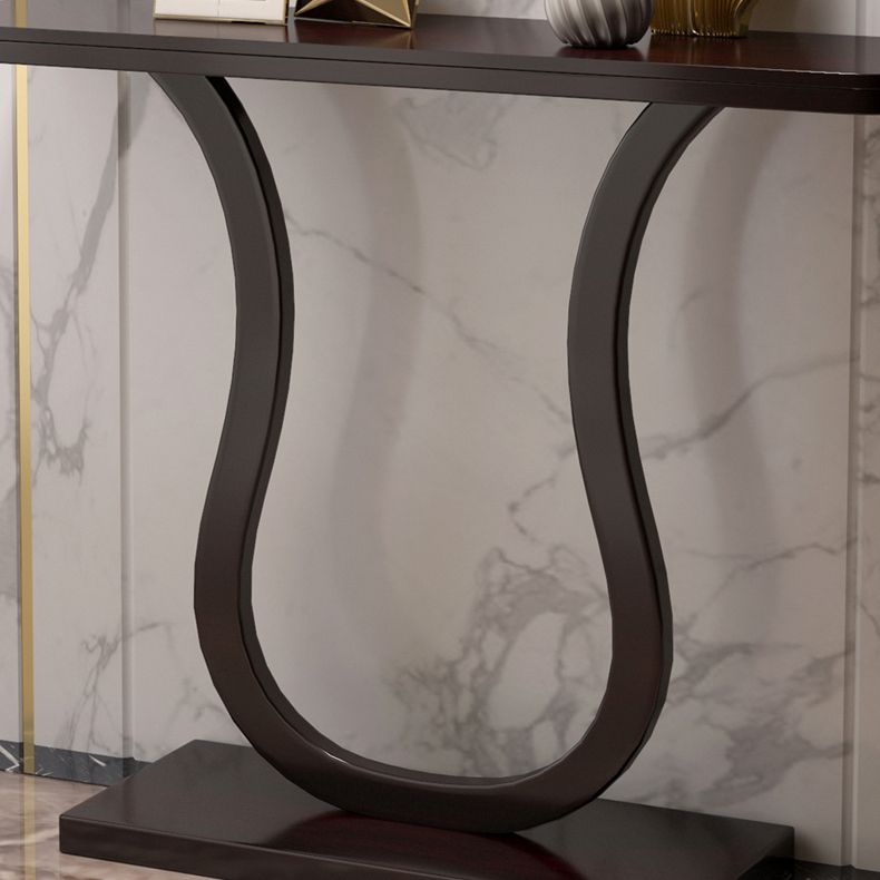 33.46" Tall Console Table 1-shelf Solid Wood Accent Table for Hall