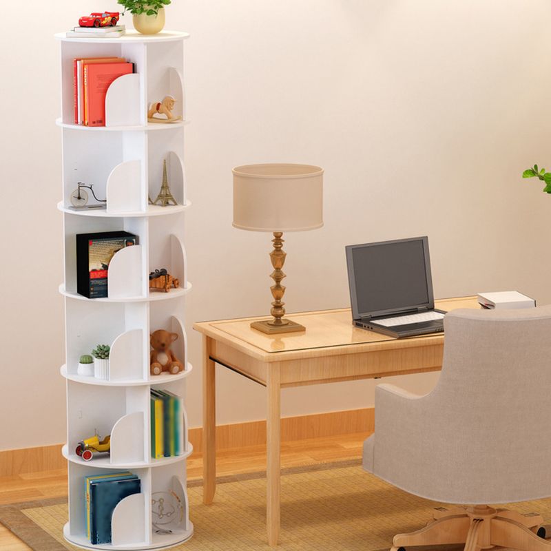 Libreria per angoli angoli di legno fabbricato bianco contemporaneo chiuso.