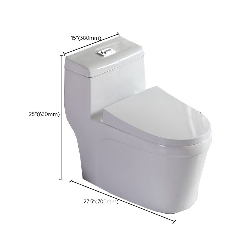 Contemporary Floor Mount Flush Toilet White Ceramic Urine Toilet for Bathroom